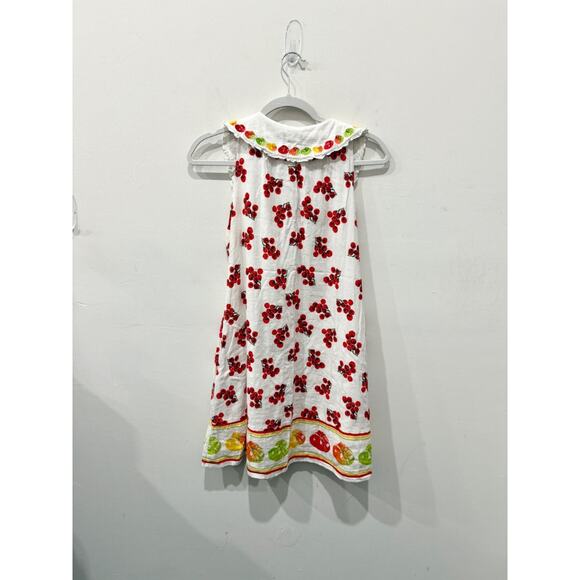 Rachel Antonoff Tanya Mini Swing Dress White Abstract Cotton With Tomato Print S - Picture 3 of 5